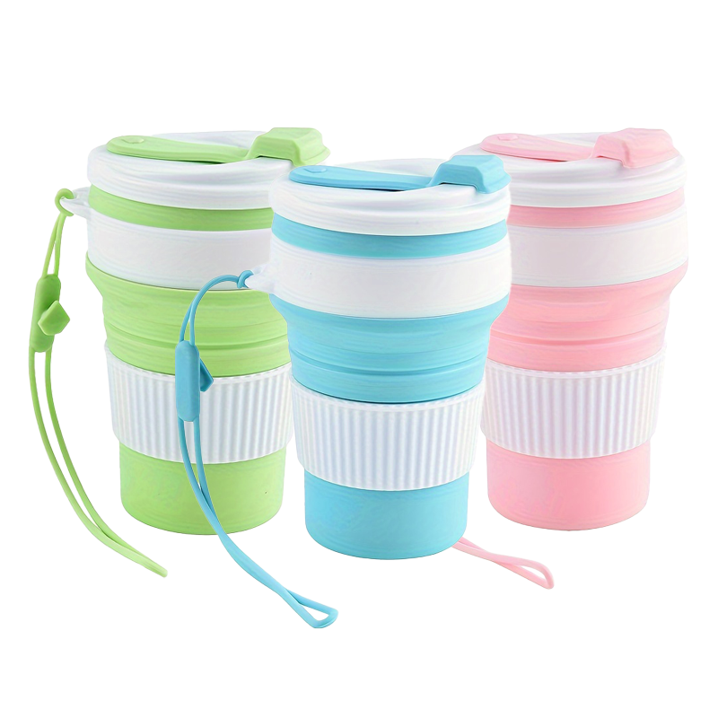 Collapsible Water Bottle - Collapsible Silicone Travel Cup, Reusable Foldable