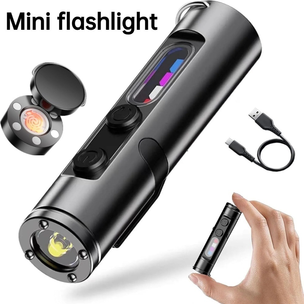 Outdoor Camping Accessories - Mini Outdoor Flashlight Type C Rechargeable