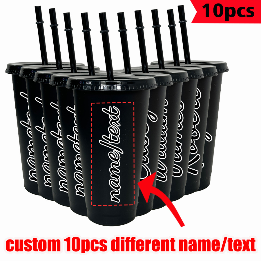 Outdoor Camping Utensils - 10pcs/lot Personalized Photo/text Water Cup, 26oz/780ml