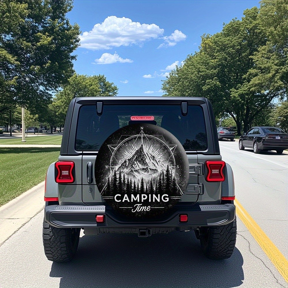 Outdoor Camping Decor - Camping Mountain Pine Spare Tire Cover
