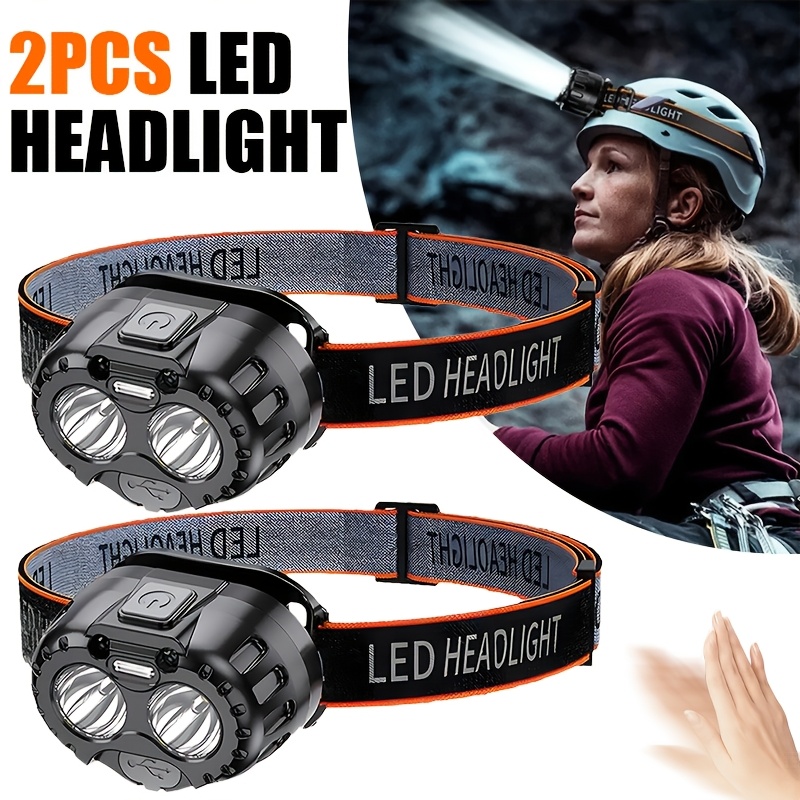Outdoor Camping Accessories - Powerful LED Induction Headlamp IPX4 Waterproof