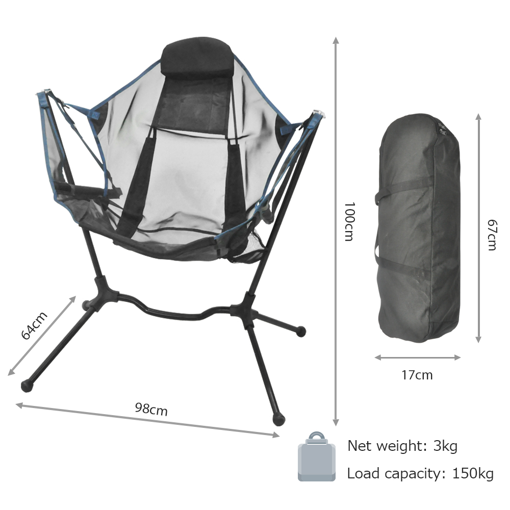 Custom Logo Outdoor Portable B - огляд і ціна Outdoor Camping Rocking Chair