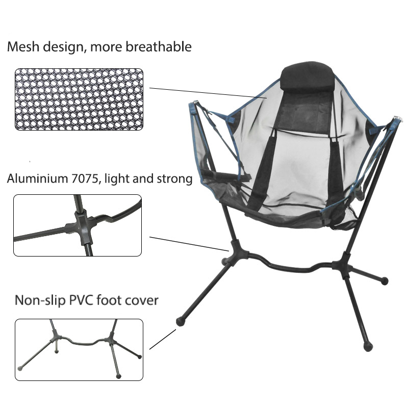 Custom Logo Outdoor Portable B - огляд і ціна Outdoor Camping Rocking Chair