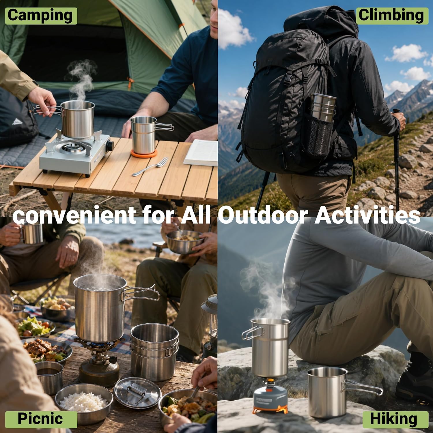Foldable Camping Cups Mugs Cam - огляд і ціна Outdoor Camping Kitchen Set