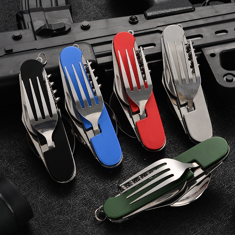 4 in 1 Folding Tableware Detac - огляд і ціна Outdoor Camping Utensils