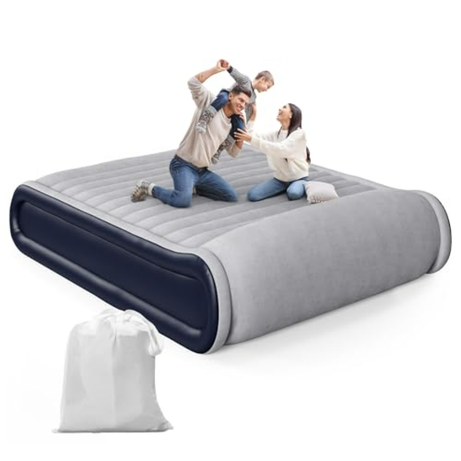 Queen Air Mattress with Built- - огляд і ціна Camp Pillow Compressible