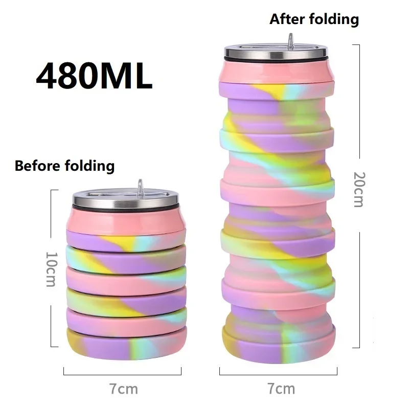 480ML Retractable Silicone Wat - огляд і ціна Collapsible Water Bottle