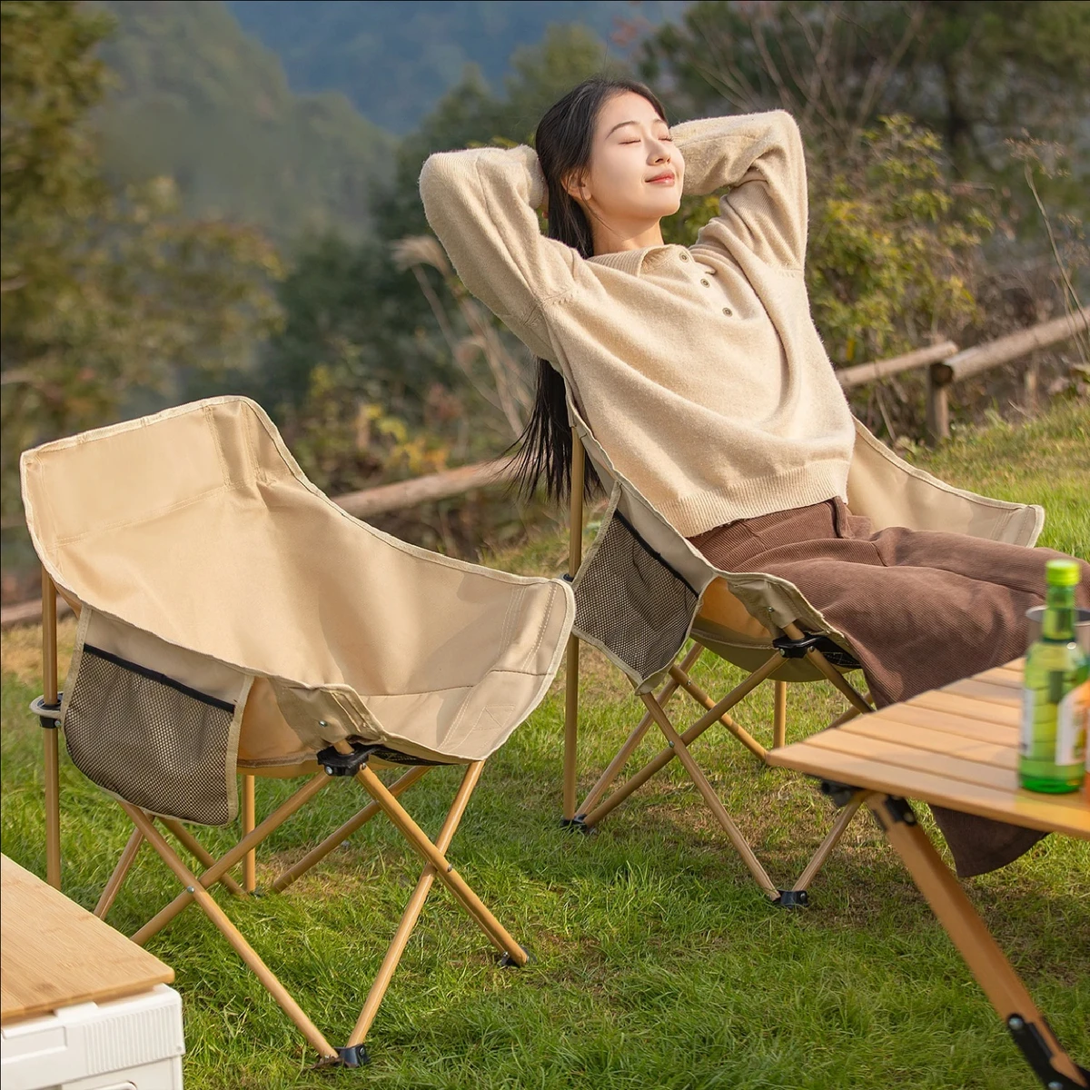 Portable Folding Moon Chair -  - огляд і ціна Outdoor Camping Rocking Chair
