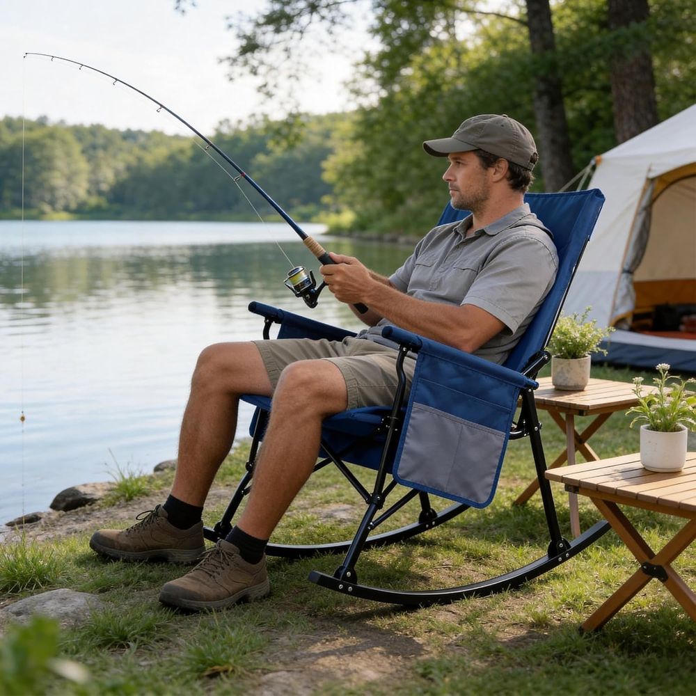 2 Pack High ack Portale Rockin - огляд і ціна Outdoor Camping Rocking Chair