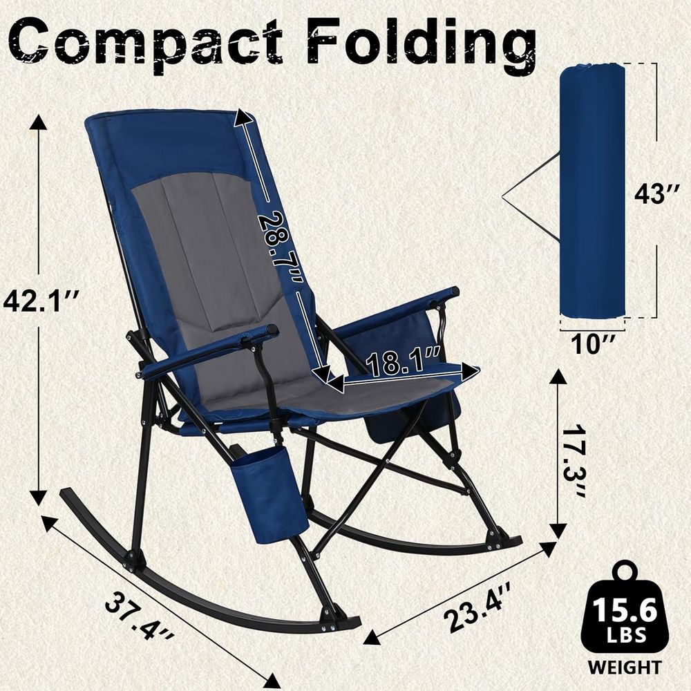 2 Pack High ack Portale Rockin - огляд і ціна Outdoor Camping Rocking Chair