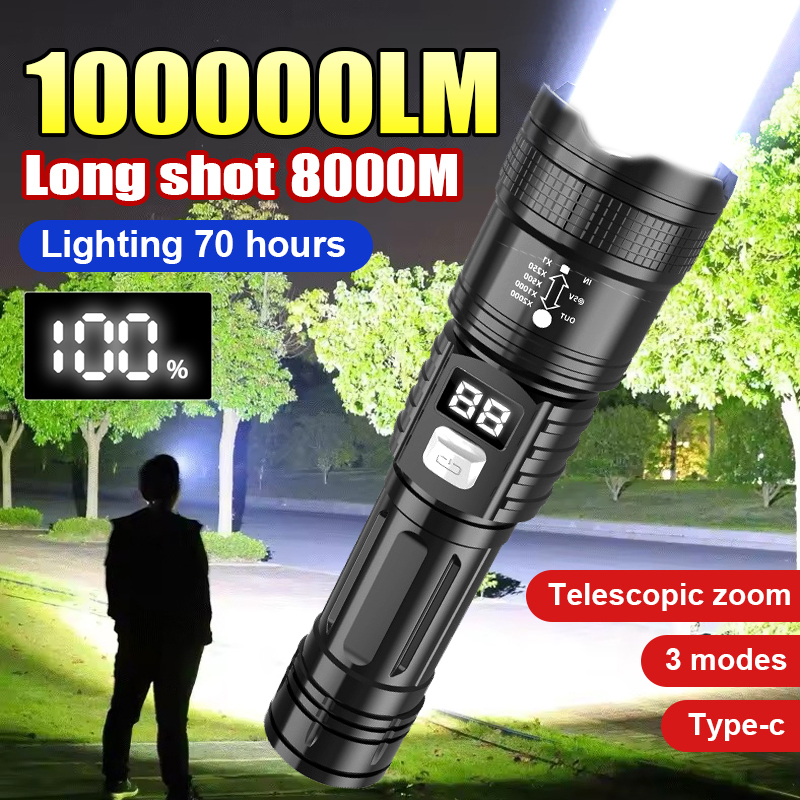 100000LM Super Bright Led Flas - огляд і ціна Outdoor Camping Accessories