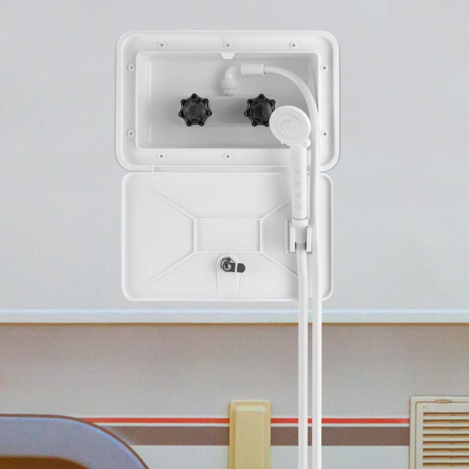 RV Exterior Shower Box Compact - огляд і ціна Outdoor Camping Box