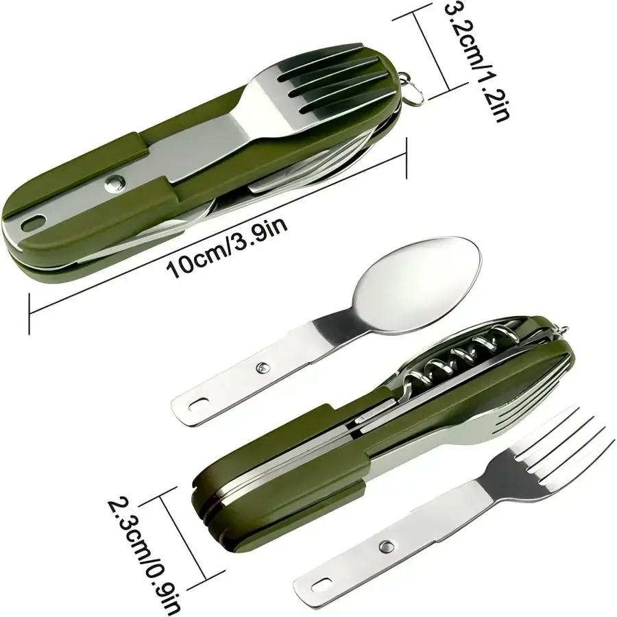 Camping Gear 5-in-1 Stainless  - огляд і ціна Outdoor Camping Utensils
