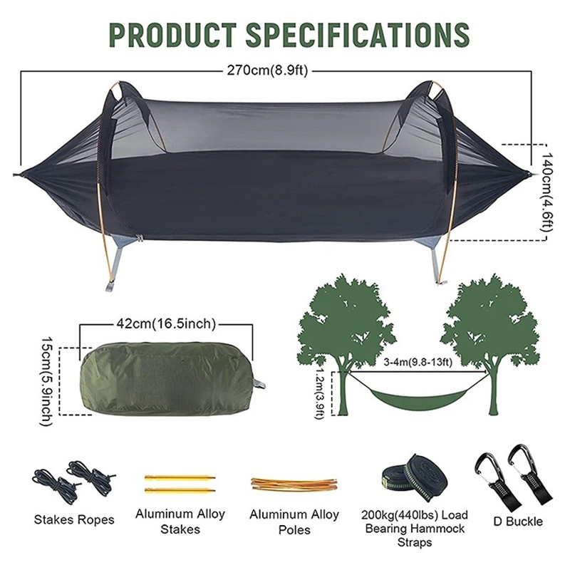 3-in-1 Tunnel Mosquito Net Ham - огляд і ціна Outdoor Camping Solo