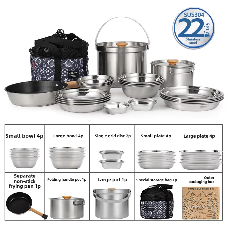 NOBANA Newest Outdoor Stainles - огляд і ціна Outdoor Camping Kitchen Set