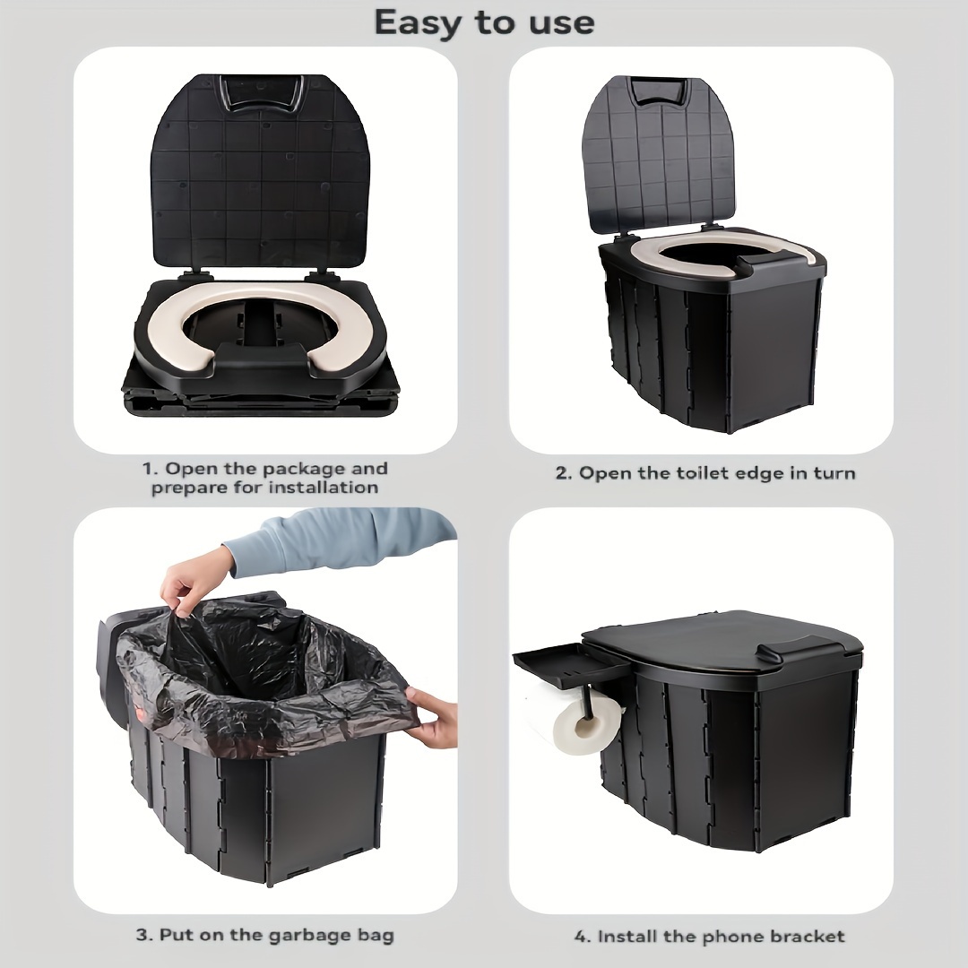 Portable Folding Toilet with P - огляд і ціна Outdoor Camping Carpet