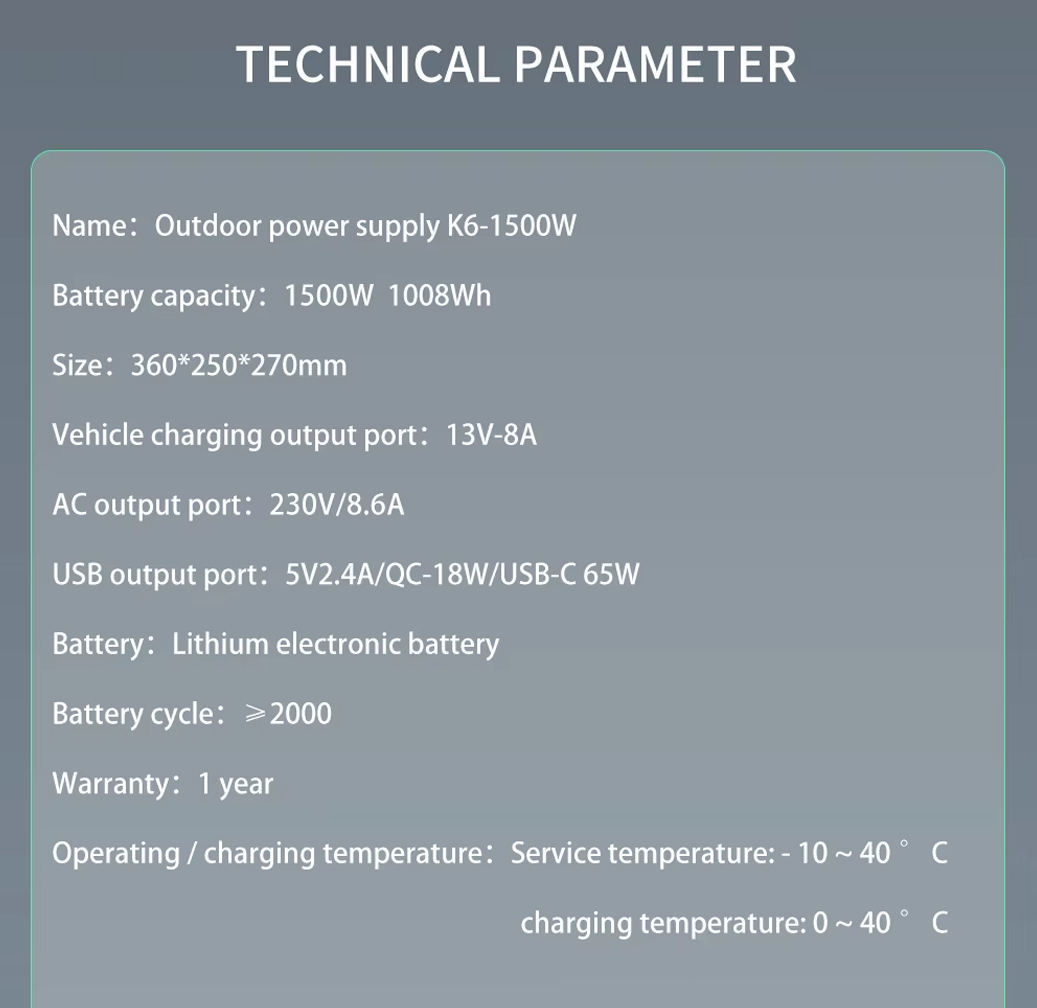 1500W 1008Wh Lithium Ion Car P - огляд і ціна Portable Power Station