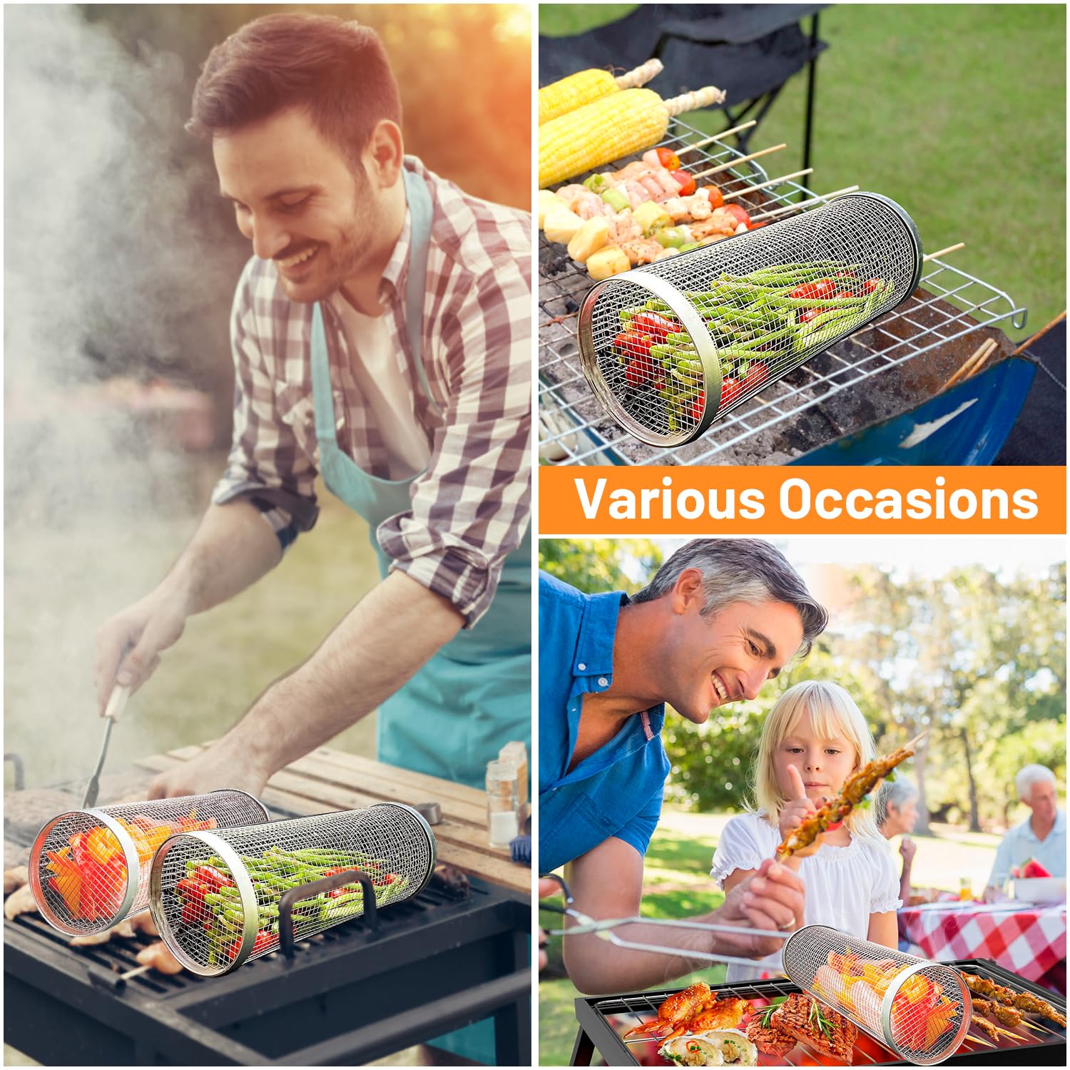 2 Pieces Rolling Grilling Bask - огляд і ціна Outdoor Camping Kitchen Set