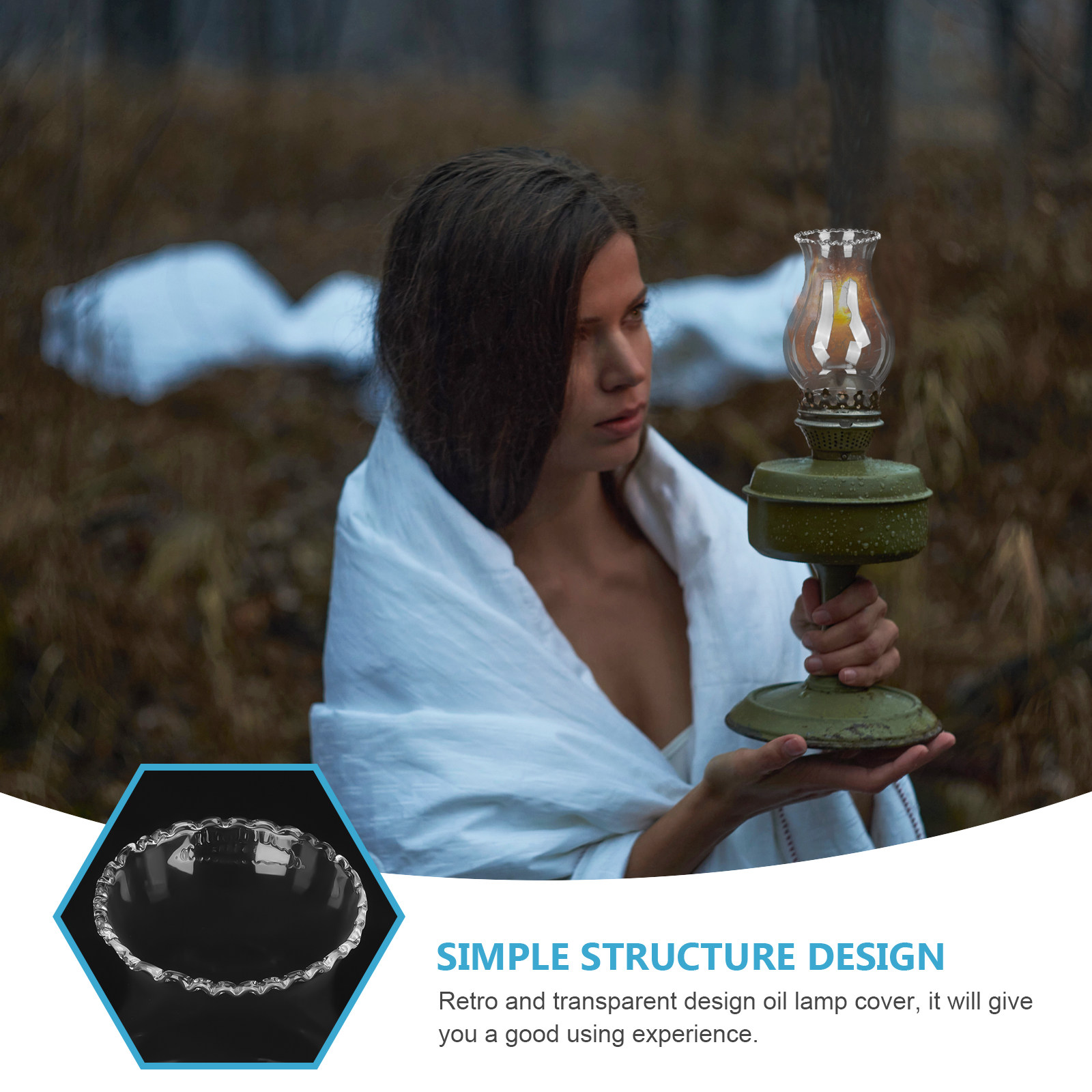 Retro Glass Lampshade for Oil  - огляд і ціна Outdoor Camping Decor