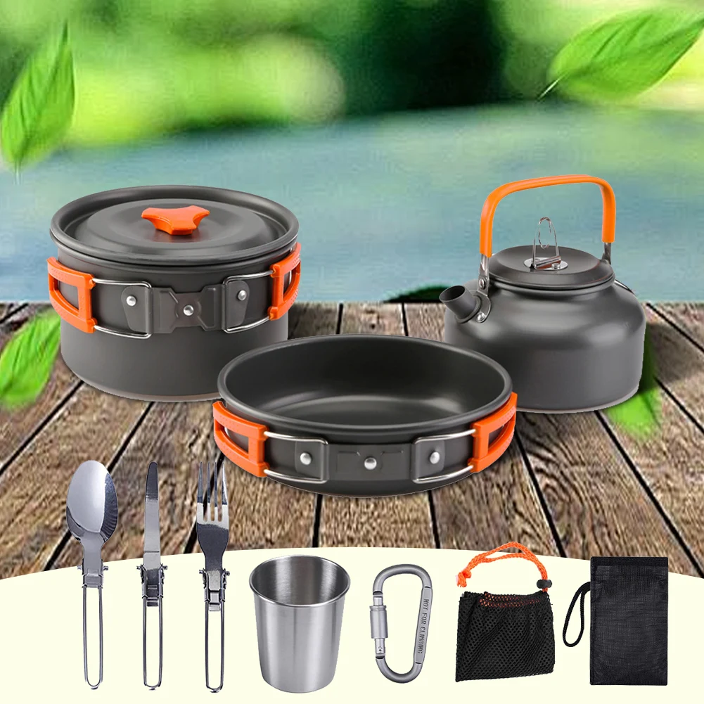 Camping Cookware Kit Kettle Po - огляд і ціна Outdoor Camping Utensils