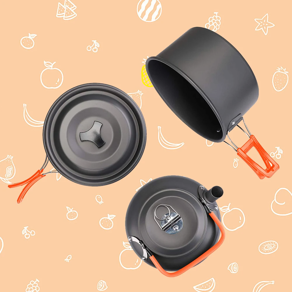 Camping Cookware Kit Kettle Po - огляд і ціна Outdoor Camping Utensils