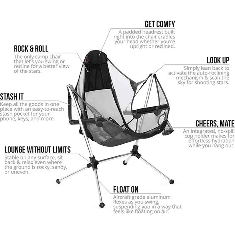 Portable Aluminum Beach Foldin - огляд і ціна Outdoor Camping Rocking Chair