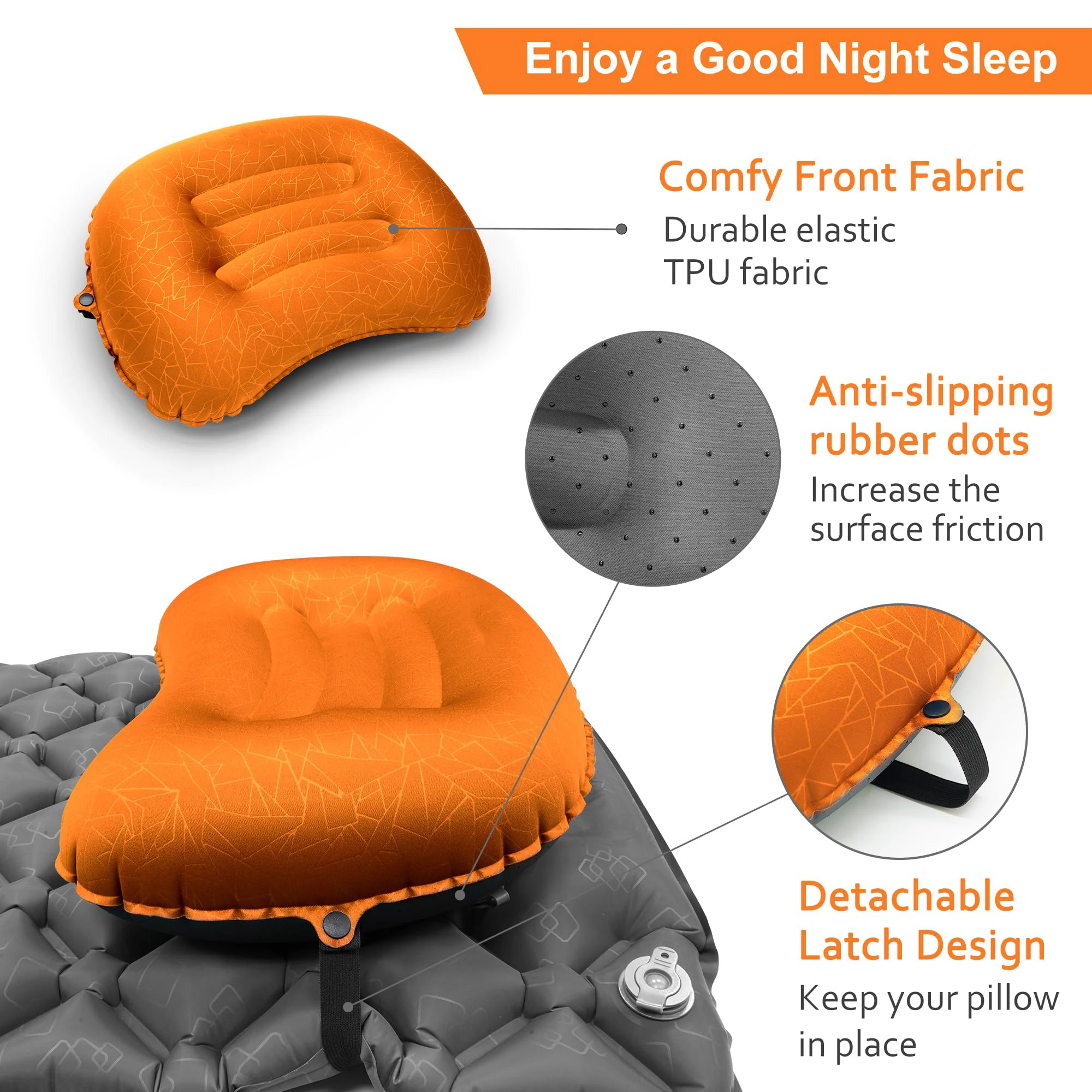1PC Ultralight Inflatable Camp - огляд і ціна Camp Pillow Compressible