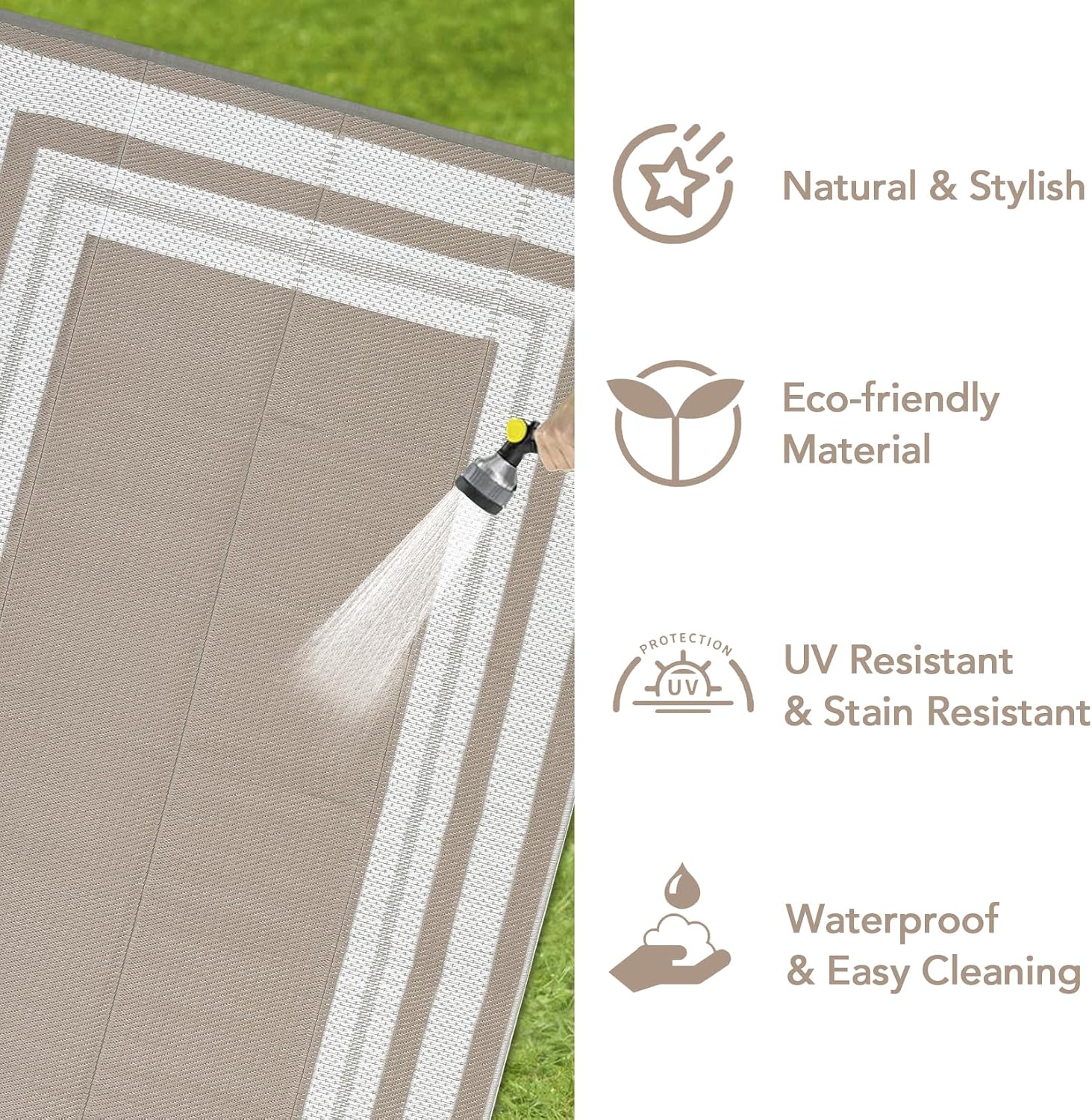 8x10 Outdoor Rug – Waterproof  - огляд і ціна Outdoor Camping Rugs 8X10