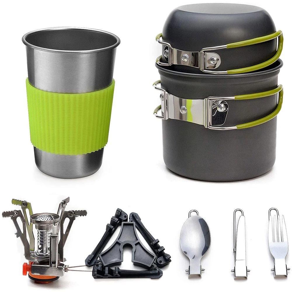 Camping Cookware Kit with Stov - огляд і ціна Outdoor Camping Kitchen Set